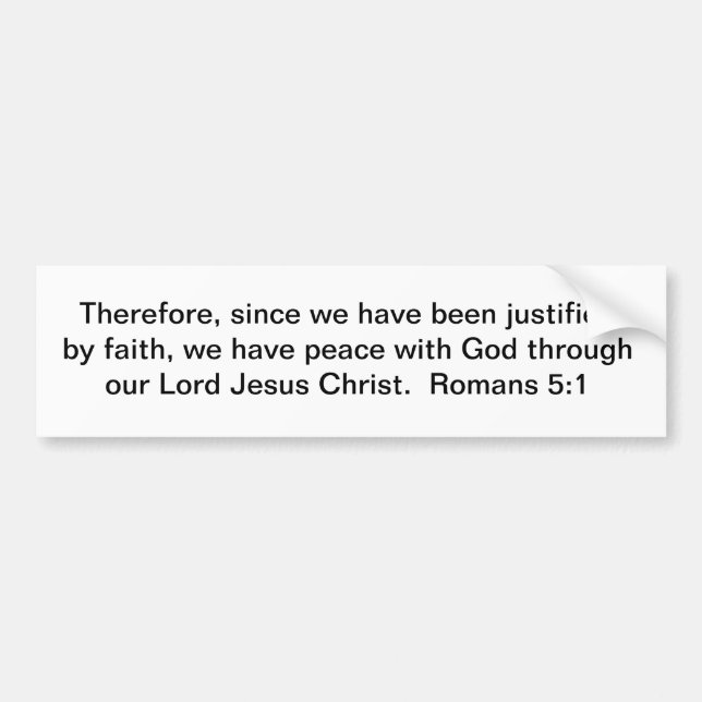 Peace Through Christ Bumper Sticker (Front)