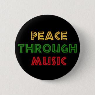 Peace Through Music 6 Cm Round Badge