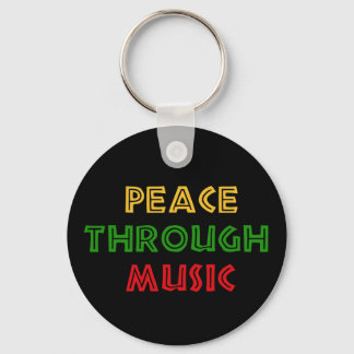 Peace Through Music Key Ring