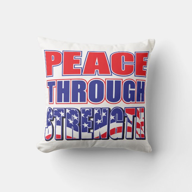 Peace through Strength Cushion (Front)