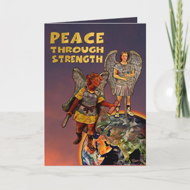 Peace Through Strength Holiday Card (Front)