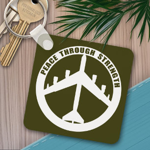 Peace Through Strength Key Ring