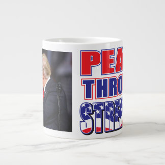Peace Through Strength Trump Large Coffee Mug