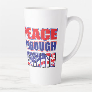 Peace Through Strength Trump Latte Mug