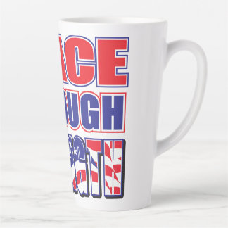 Peace Through Strength Trump Latte Mug