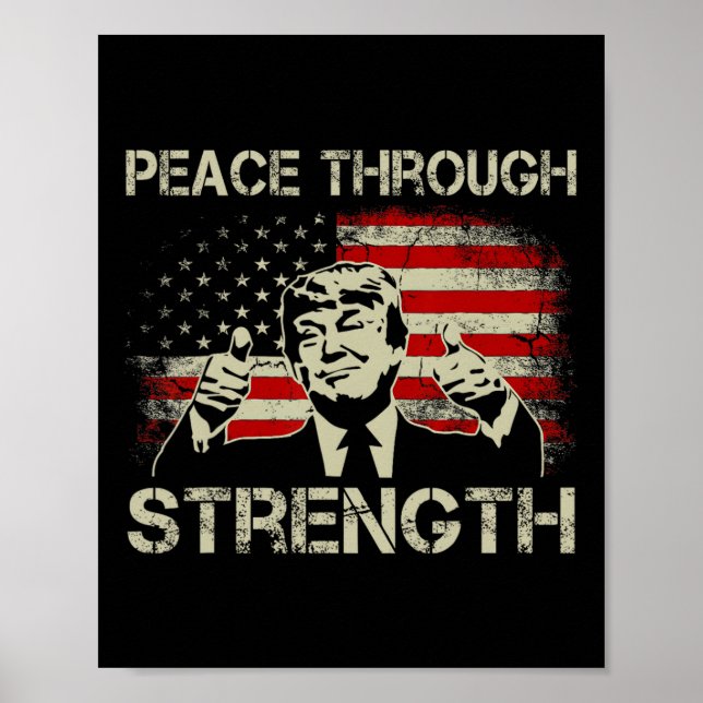 Peace Through Strength Trump Operation Midnight Ha Poster (Front)