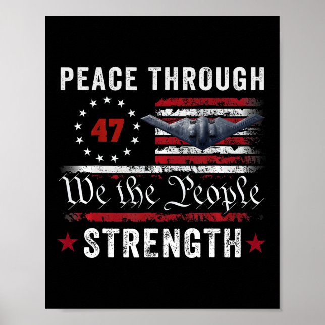Peace Through Strength Trump Operation Midnight Ha Poster (Front)