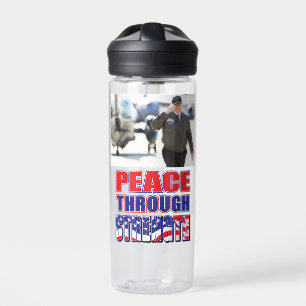 Peace Through Strength Water Bottle