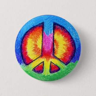 Peace Tie~Dye 6 Cm Round Badge