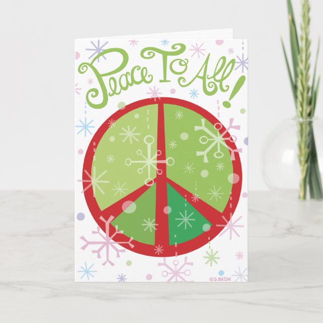 Peace to All Holiday Card - Customised (Front)
