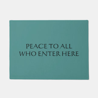 PEACE TO ALL Welcome Mat