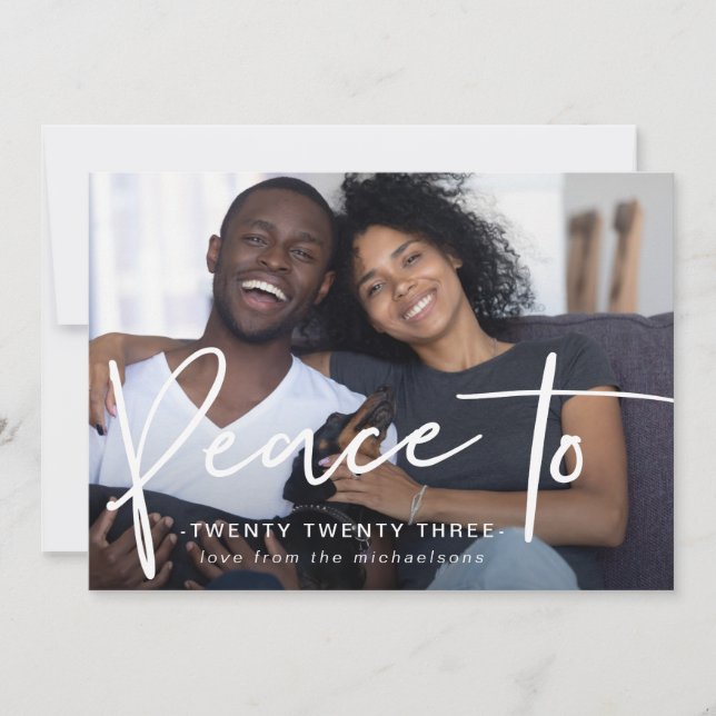 Peace to Twenty Twenty Three New Year Photo (Front)