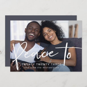 Peace to Twenty Twenty Three New Year Photo Blue