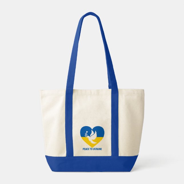 Peace to Ukraine Tote Bag (Back)