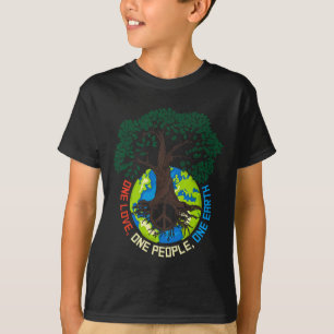 Peace Tree Love - Environmental Protection Earth D T-Shirt