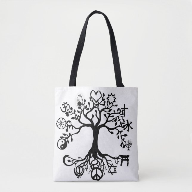 Peace Tree of Life Tote Bag (Front)