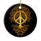 Peace Tree, yellow and black