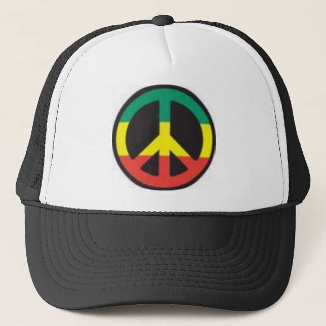 peace trucker hat (Front)