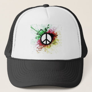 peace trucker hat