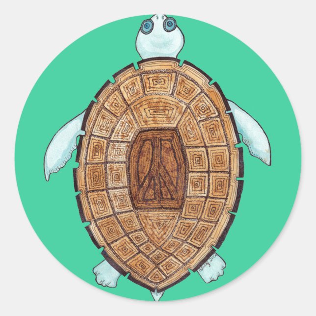 Peace Turt Sticker (Front)