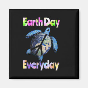 Peace Turtle Earth Day Everyday Turtle Watercolor Magnet