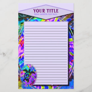 Peace Turtle Lined Stationery