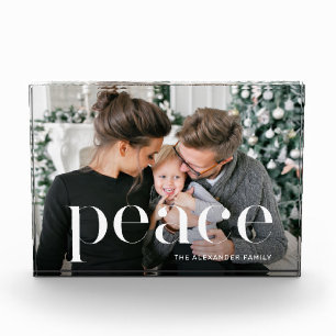 Peace Typography with Name Photo Block