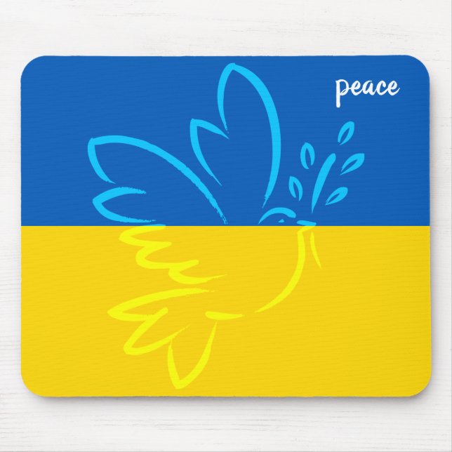 Peace - Ukraine Mouse Mat (Front)