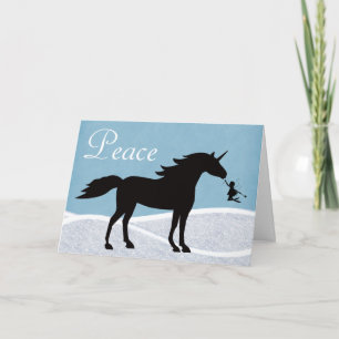 Peace Unicorn and Fairy Winter Holiday Christmas