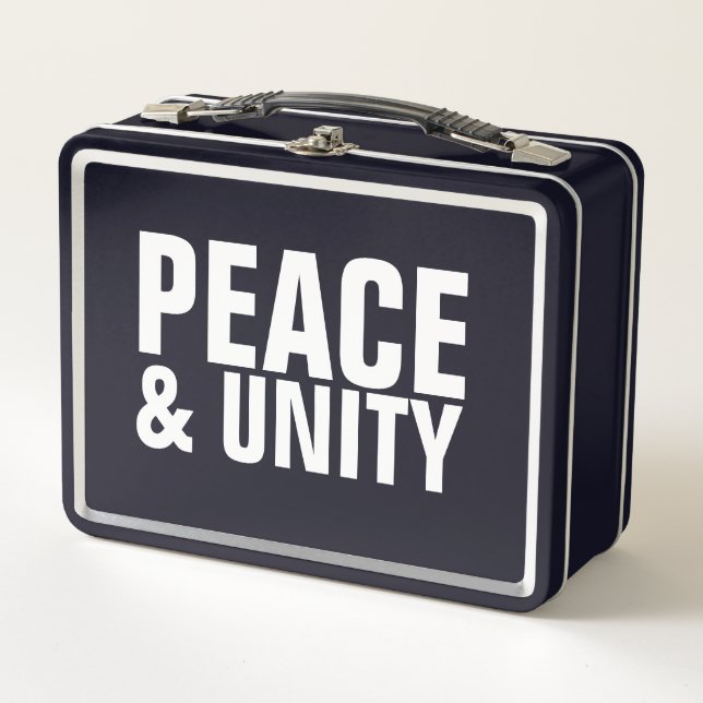 PEACE & UNITY Metal Lunchbox (Front)