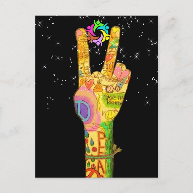 Peace, Unity, Teamwork Postcard (Front)