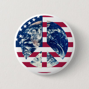 Peace USA sign button