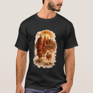 Peace Walking Monks and Aloka Dog Walk for Peace M T-Shirt
