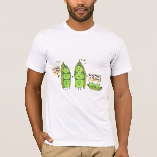 Peace - We Come in Peas T-Shirt (Front)