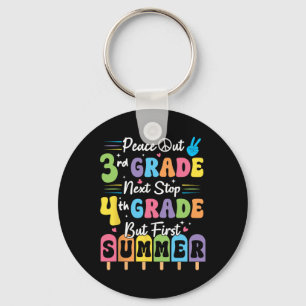 Peace We Out 3rd Grade Summer Graduation Third Gra Key Ring