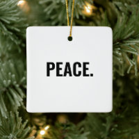 Peace white and black text minimalist anti war