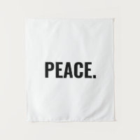 Peace white and black text minimalist anti war