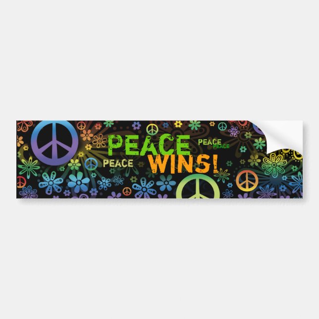 Peace WINS! Bumper sticker (Front)