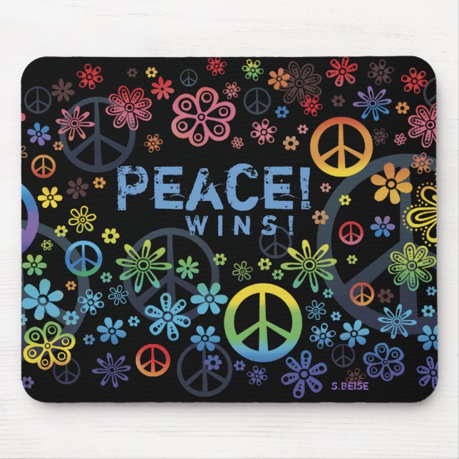 Peace Wins mousepad (Front)