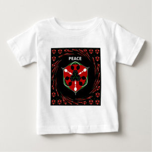 "Peace: with Shield Emblem" Art Print Baby T-Shirt