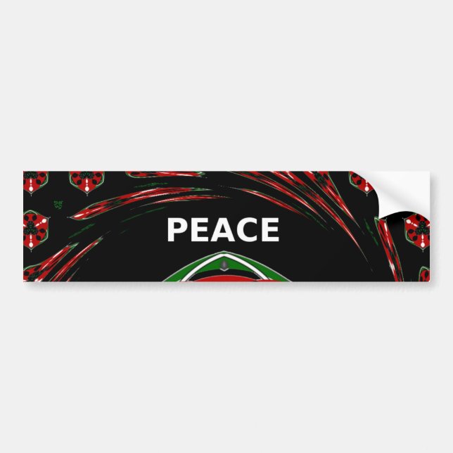 "Peace: with Shield Emblem" Art Print Bumper Sticker (Front)