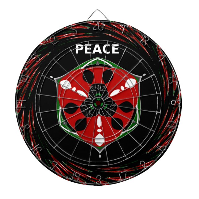 "Peace: with Shield Emblem" Art Print Dartboard (Front)
