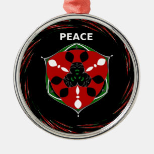 "Peace: with Shield Emblem" Art Print Metal Tree Decoration