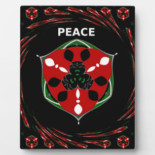 "Peace: with Shield Emblem" Art Print Plaque