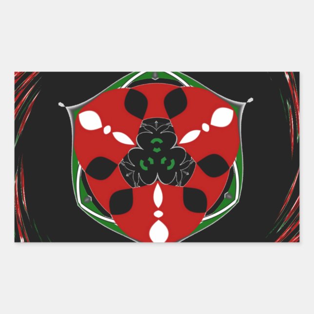 "Peace: with Shield Emblem" Art Print Rectangular Sticker (Front)