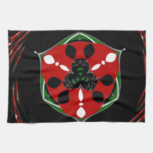 "Peace: with Shield Emblem" Art Print Tea Towel