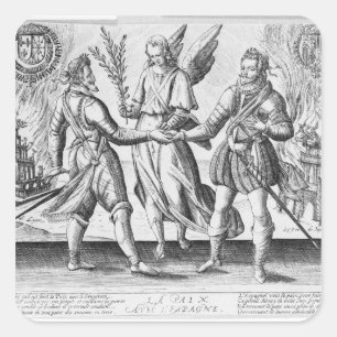 Peace with Spain Square Sticker