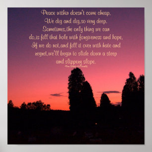Peace within doesn't come cheap...Poster Poster