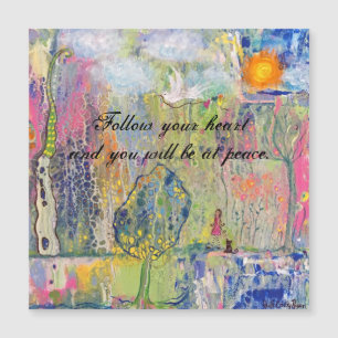 Peace Within Her Soul Whimsical Art Magnetic Card