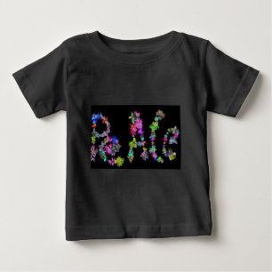 Peace Within, Peace Around Floral Typography Ins Baby T-Shirt